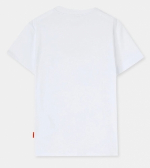 T-Shirt S/S White/Yellow 121