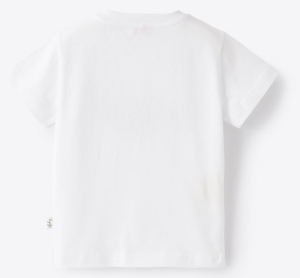 T-shirt s/s white/green 0154